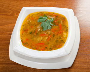 .Minestrone vegetable soup