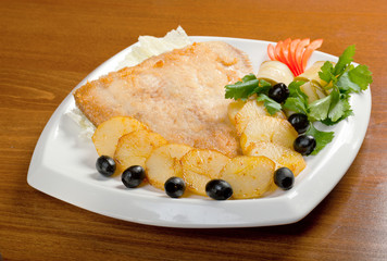 roasted plaice with potatoes