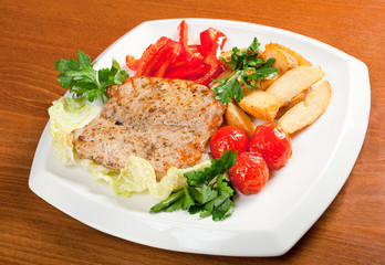 Pork Steak with Vegetables