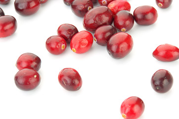 cranberries on white