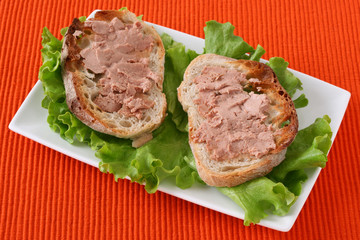 toasts with pate