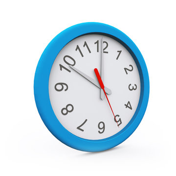 Isolated 3D rendered Wall Clock