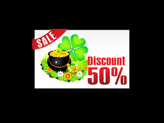 abstract st patrick discount card template