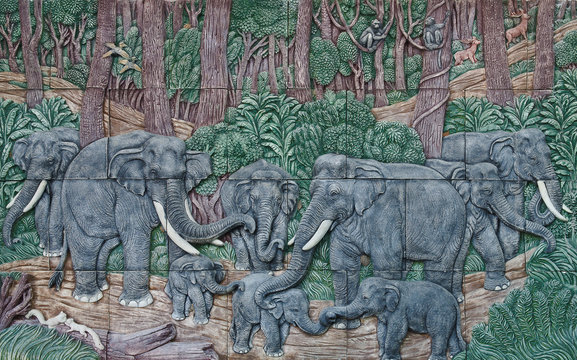 elephant Thai stucco