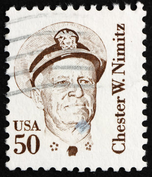 Postage stamp USA 1985 Chester W. Nimitz
