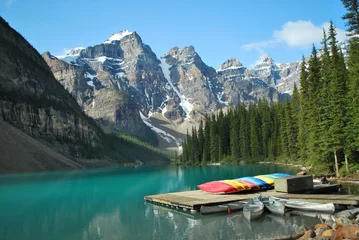 Gordijnen Moraine Lake, Alberta, Canada © efaah0