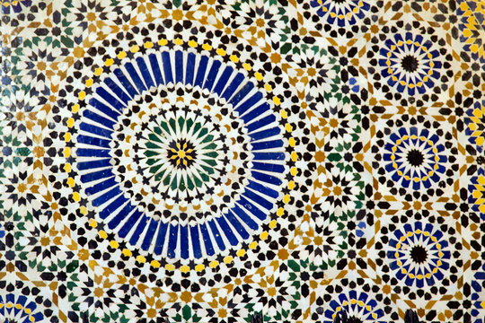 Detail of Traditional Islamic Mosaic