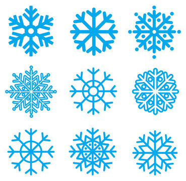 Vector snowflakes collection