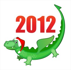 illustration new year's merry dragon