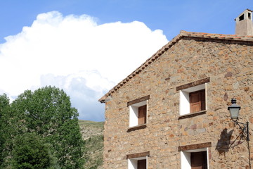 Fototapeta na wymiar Miravete de la Sierra village Teruel province Aragon Spain