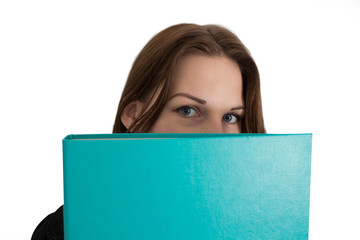 Young Female Student With A Folder/Binder
