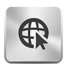 metallischerButton-weltkugel