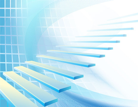 Abstract business background with stair