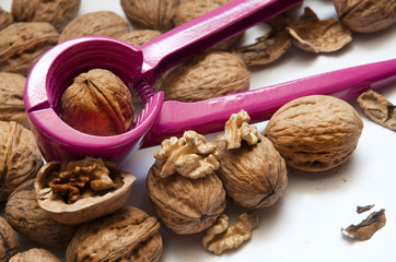 NOCI CON SCHIACCIANOCI FUCSIA