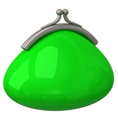 Green abstract wallet icon 3d