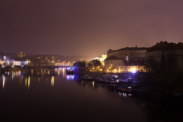 Fototapeta premium Night view of Prague