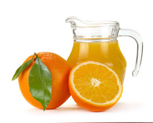 orange juice and fruit