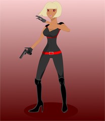 Naklejka premium Spy Girl Jessica