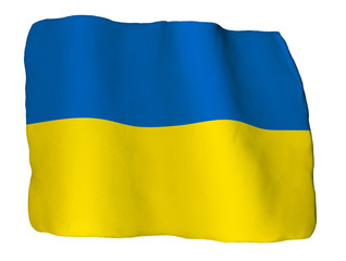Ucraina bandiera di plastilina