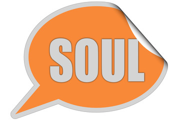 SP-Sticker orange curl oben SOUL