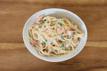 Smoked salmon Fettuccine