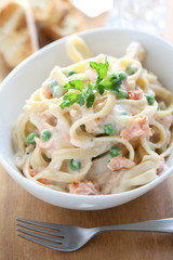 Smoked Salmon Fettuccine
