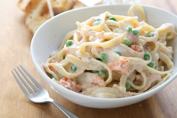 Smoked Salmon Fettucine