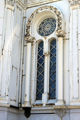 Window of orthodox church in Istanbul, made of cast-iron