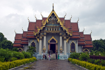 Naklejka premium Thai monastery in Bodhgaya, India.