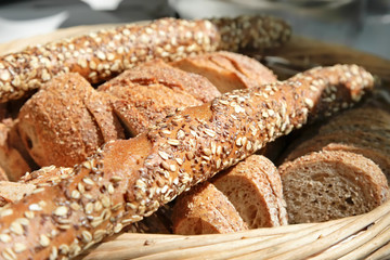 Bread and bakeries in basket