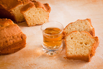 Cake Slices and Dessert Wine Glass