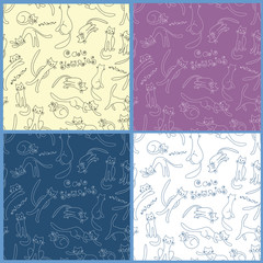 collection of vector seamless patterns