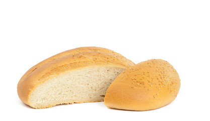 white bread isolated