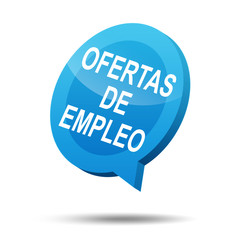 Icono 3d texto OFERTAS DE EMPLEO