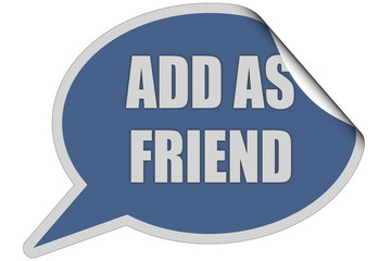 SP-Sticker blau ADD AS FRIEND