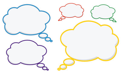 Colored speech bubbles