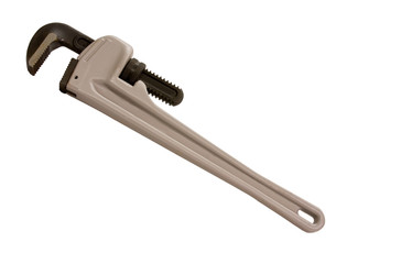 aluminum pipe wrench isolated