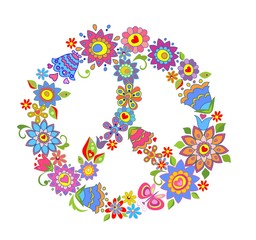 Peace flower symbol