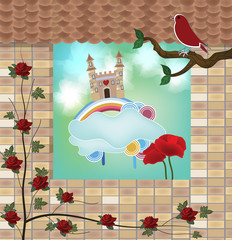 serie fantastica  - scorcio fantastico con castello © EllerslieArt
