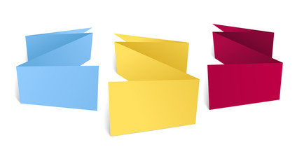 Color polygonal origami banners