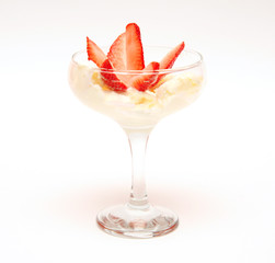 Strawberry ice-cream dessert