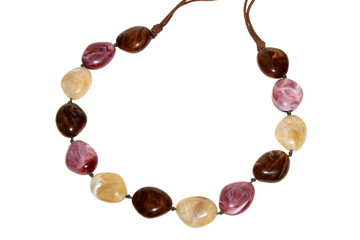 Beads of colored stones.