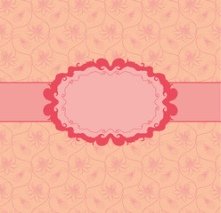 Template frame design for greeting card . Seamless background.