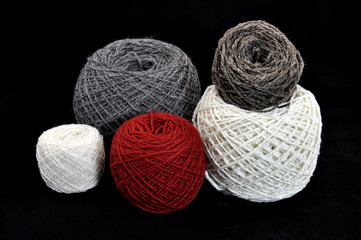 Wolle in verschiedenen Farben