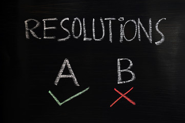 Obraz premium Resolutions