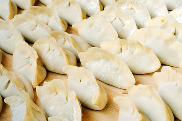 Chinese raw dumplings