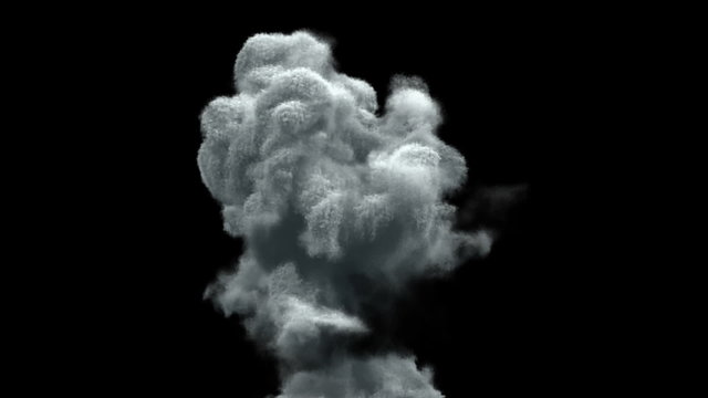 Big explosion with smoke
