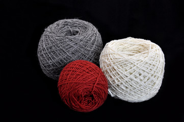 Wolle in verschiedenen Farben