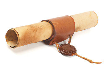 old rolled paper