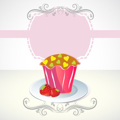 Card with cupcake